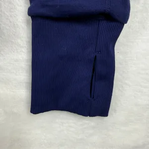 Lululemon Reversible Navy Blue Hooded‎ Zip Up Athletic Jacket Thumbholes Size 10 thumbnail 5