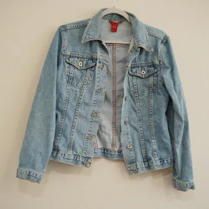 Sundance Size Small Denim Jacket Light Wash Blue Cotton Trucker Worn In Western thumbnail 1