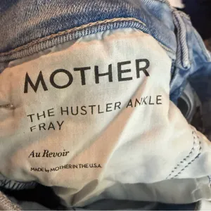 MOTHER Hustler Ankle Fray Full‎ Length Size 25 Denim Jeans Blue Distressed thumbnail 11