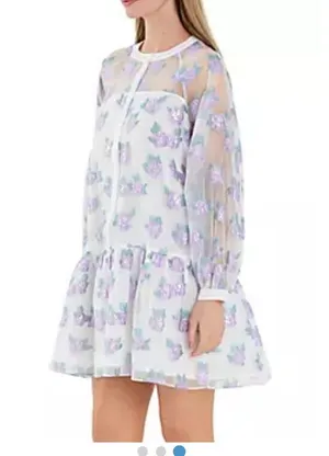 English Factory Floral Organza Dress thumbnail 2