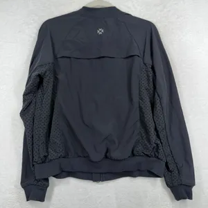 Without Walls M Medium Bomber Jacket Black Mesh Athletic Full Zip Lightweight thumbnail 13