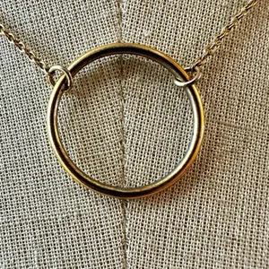 Gorjana vintage gold tone circle necklace thumbnail 2