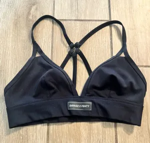 Savage X Fenty Black Strappy Triangle Bralette thumbnail 1