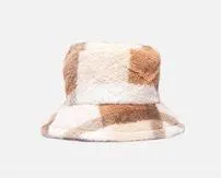 Adika Brown Squared Faux Fur Bucket Hat thumbnail 1