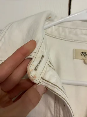 Madewell White Denim Long Sleeve Dress thumbnail 7