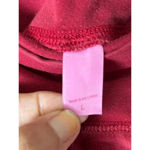 PINK Victoria's Secret Velour Foldover Flare Pants Burgundy Y2K Lounge Large thumbnail 5