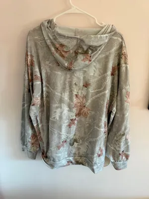 Camo Hoodie Shein Gray Size L thumbnail 2