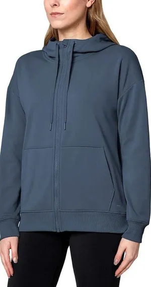Mondetta Women’s Athletic Workout Gym Soft Zip Up Hood Blue Jacket Large thumbnail 8