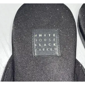 White House‎ Black Market Leopard Pearl Embellished Mules Gold Black 7M thumbnail 4