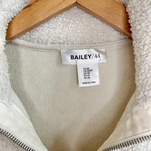 Anthropologie Bailey 44 Sherpa Jacket Teddy Pullover Relax Fit Cozy Off White XS thumbnail 7