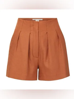 Veronica Beard Gables Short Golden Brown Shorts Pumpkin Orange Size 10 thumbnail 3