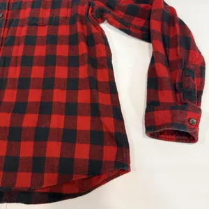 LL Bean Red Buffalo Check Plaid Cotton Flannel Shirt Relaxed Fit Pocket Size XL thumbnail 4