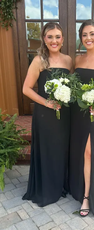 Black Strapless Azazie Dress thumbnail 1