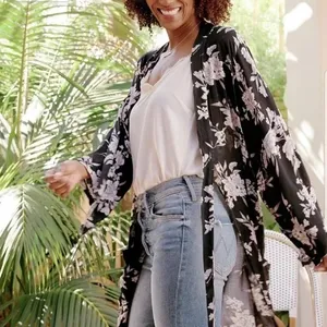 Spiritual Gangster Floral Kimono Robe thumbnail 2