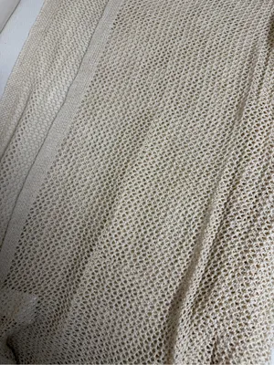Beige Open Knit Lightweight Wrap Tan Size L thumbnail 2
