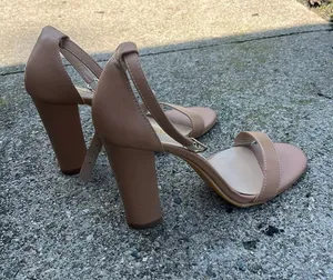 Tan chunky heels Size 7 thumbnail 1
