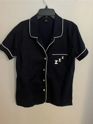 J.‎ Crew Navy Short-Sleeve Pajama Set with White Piping thumbnail 2