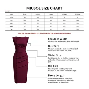 NEW Miusol Retro Ruffle Style Slim Work Pencil Dress M thumbnail 3