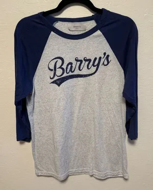 Barry's UWS Raglan Shirt Blue Size M thumbnail 1