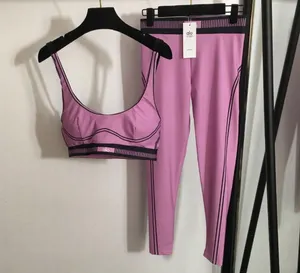 Pink Crop Top And Leggings Set thumbnail 1