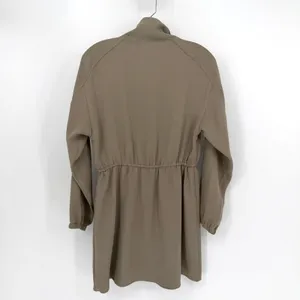 Zara Utility Mini Dress‎ Womens XS Taupe Minimalist Workwear Earthly Modern Chic thumbnail 8