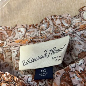 FINAL MARKDOWN Universal Thread Brown Floral Blouse XXL NWOT thumbnail 5
