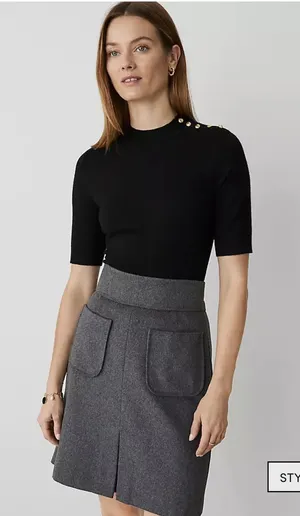Ann Taylor Sweater Top Short Sleeve thumbnail 1