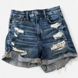 American Eagle Ripped Denim Shorts thumbnail 1