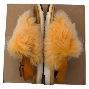 Ugg Holly‎ Fluffy Fur Orange Zinnia Slingback Thong Sandals Women'S Size 8.5 thumbnail 5