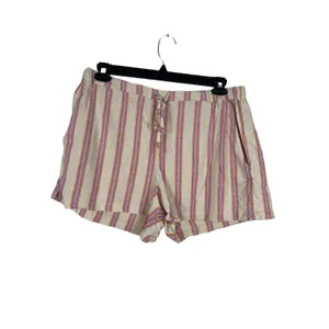 Marine Layer XL Striped Button Front Shirt Shorts Pajama Set Linen Tencel READ thumbnail 5
