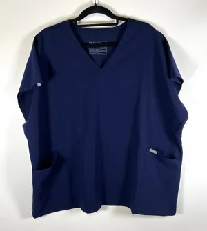 Figs Scrubs Casma Size XXL Dark Blue V Neck Short Sleeve Technical‎ Collection thumbnail 1
