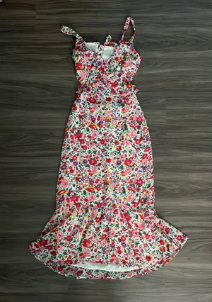 ASTR Revolve the label Wildflower Ruffle Cutout Midi Dress thumbnail 4