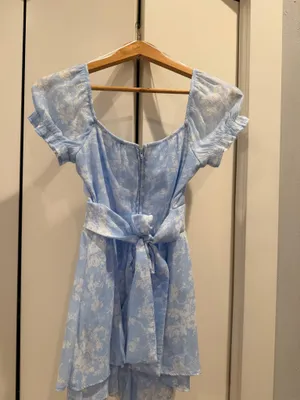 Francesca's Romper Dress Floral thumbnail 2