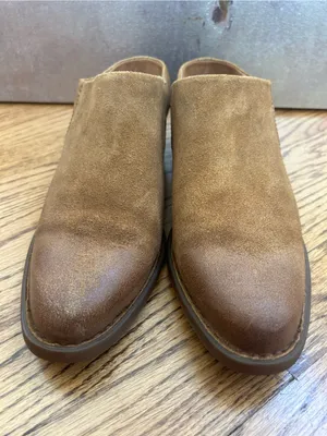 BORN Starr Tan Distressed Leather Slip On Mules Clogs Size 10 thumbnail 4