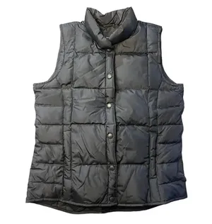 Lands' End‎ Women's XL Black Quilted Puffer Insulated High Collar Vest thumbnail 1