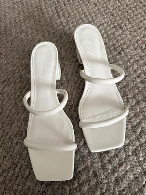 NEW Everlane The Double Strap Heel in White Ivory- Size 10.5 thumbnail 4