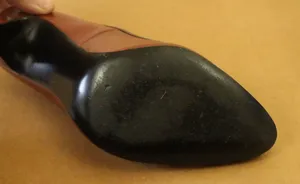 Vintage 90s Geppetto Cognac Brown Heels Black Western Detail thumbnail 6