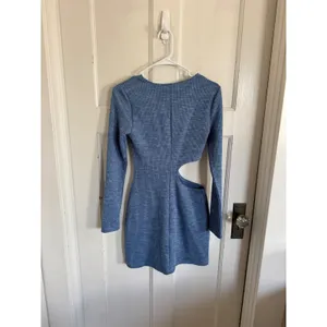 Reformation Tracy blue cut out‎ long sleeve knit dress size small thumbnail 2