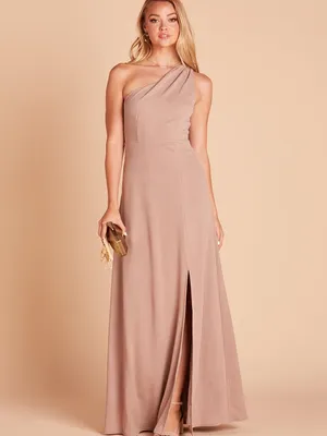 Birdy Grey Kira One Shoulder Bridesmaid Dress Size Small Taupe thumbnail 2