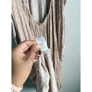 Dress Forum Los Angeles Neutral Pink Floral Tiered Boho Maxi Dress Large Cottage thumbnail 10