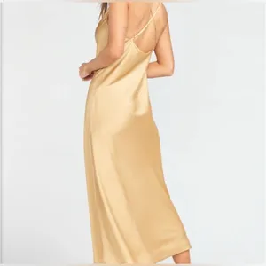 NWT-Show Me Your Mumu Verona Cowl Dress in True Gold Luxe satin, Size Large thumbnail 2