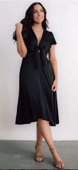 Baltic Born Poppy Satin Midi Dress thumbnail 1
