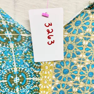 Cato Boho Patchwork 3/4 Sleeve Top Womens Size L Beige Blue Cotton‎ Modal Blend thumbnail 3