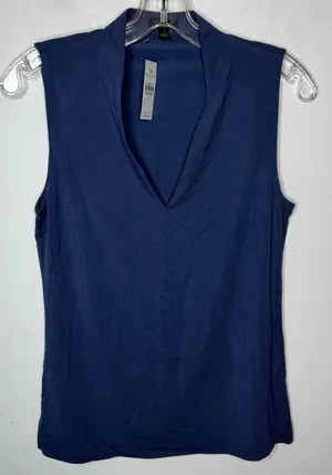 Brand New Ann Taylor Women's Small S Blue Dream V Neck Sleeveless Tank Blouse thumbnail 1
