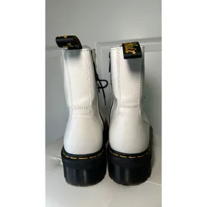 Dr. Martens Jadon Platform Boot 11 White Leather Side Zip Chunky Combat Lug Sole thumbnail 5