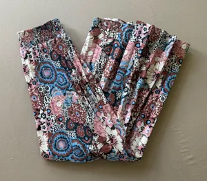 Basix multi-color floral pleated maxi skirt thumbnail 1