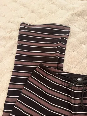 SET Active Easy Stripe Pants & Tank in Driftwood thumbnail 6