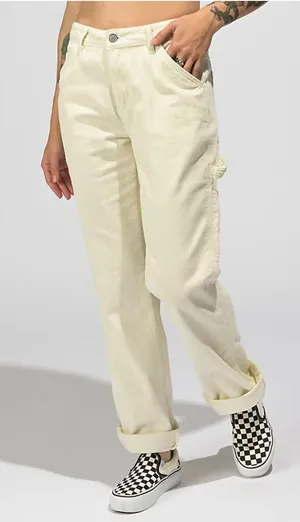 Dickies Cream Corduroy Carpenter Pants thumbnail 1