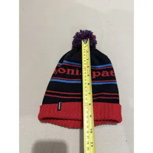 Patagonia‎ Powder Town Beanie Park Stripe Heavy Duty Winter Ski Hat Pom thumbnail 3