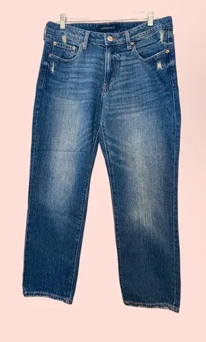 Aeropostale Mid-Rise Ankle Straight Jeans thumbnail 1